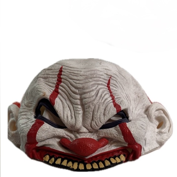Scary Rubber Clown Face Mask Halloween Costume - Picture 3 of 5